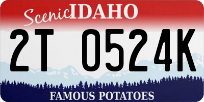 ID license plate 2T0524K