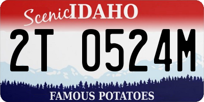 ID license plate 2T0524M