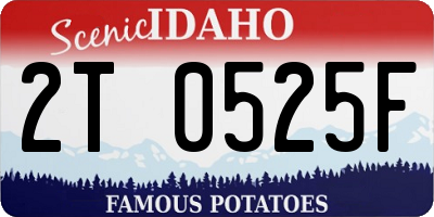 ID license plate 2T0525F