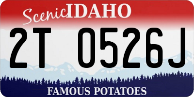 ID license plate 2T0526J