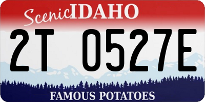 ID license plate 2T0527E