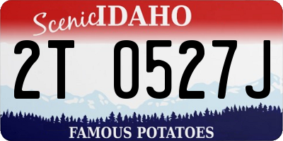ID license plate 2T0527J