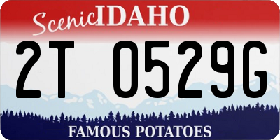 ID license plate 2T0529G