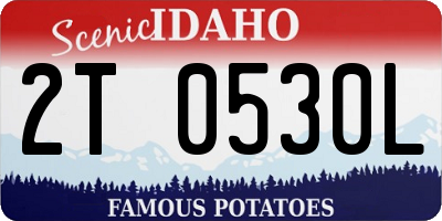 ID license plate 2T0530L