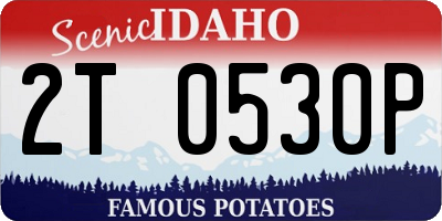 ID license plate 2T0530P