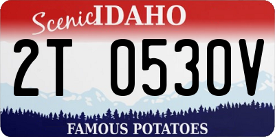 ID license plate 2T0530V