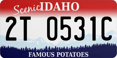 ID license plate 2T0531C