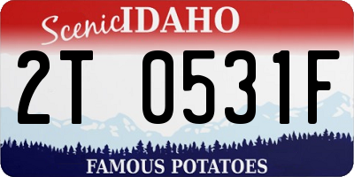 ID license plate 2T0531F