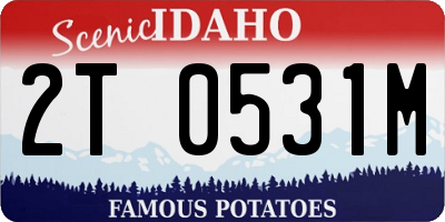 ID license plate 2T0531M