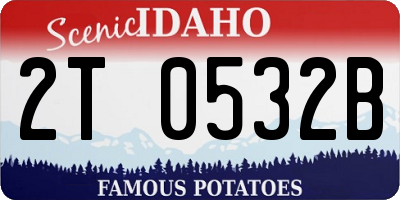ID license plate 2T0532B