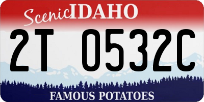 ID license plate 2T0532C
