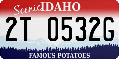 ID license plate 2T0532G