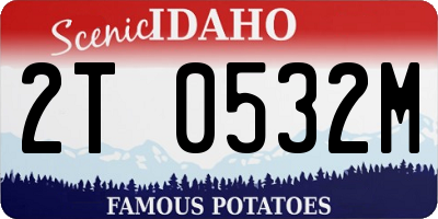 ID license plate 2T0532M