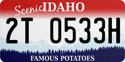 ID license plate 2T0533H