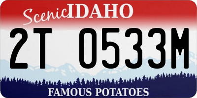 ID license plate 2T0533M