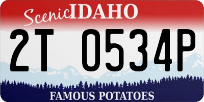 ID license plate 2T0534P