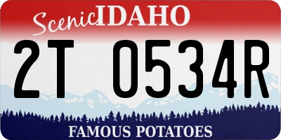 ID license plate 2T0534R