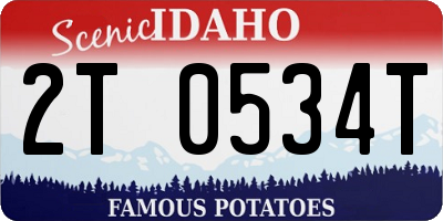 ID license plate 2T0534T
