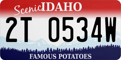 ID license plate 2T0534W