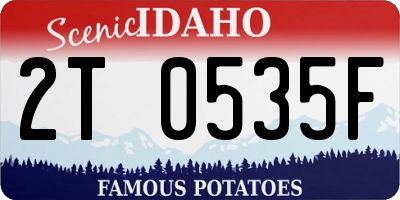ID license plate 2T0535F