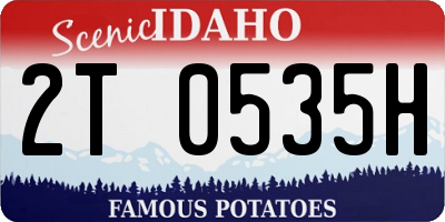 ID license plate 2T0535H