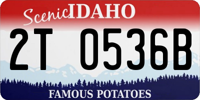 ID license plate 2T0536B