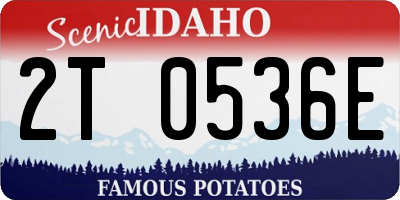 ID license plate 2T0536E