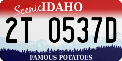 ID license plate 2T0537D
