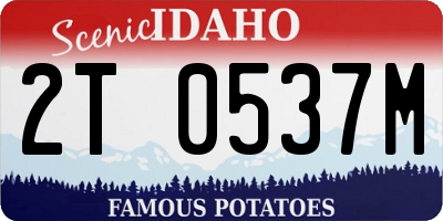 ID license plate 2T0537M