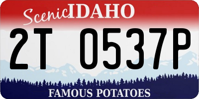 ID license plate 2T0537P