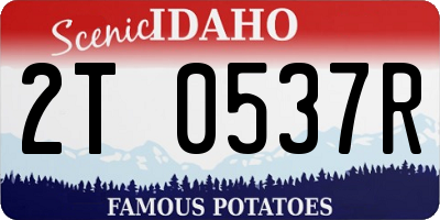 ID license plate 2T0537R