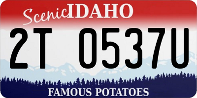 ID license plate 2T0537U