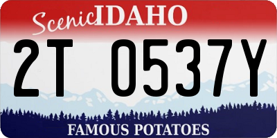 ID license plate 2T0537Y