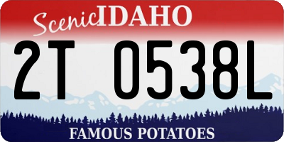 ID license plate 2T0538L