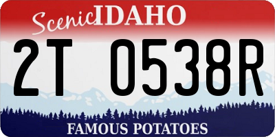 ID license plate 2T0538R