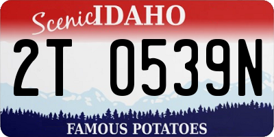 ID license plate 2T0539N