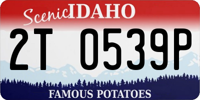ID license plate 2T0539P