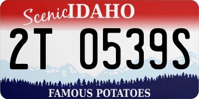 ID license plate 2T0539S