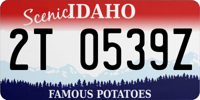 ID license plate 2T0539Z