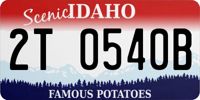 ID license plate 2T0540B