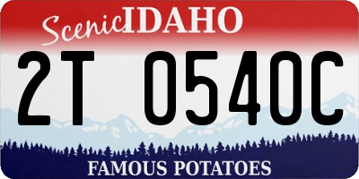 ID license plate 2T0540C