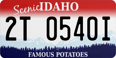 ID license plate 2T0540I