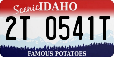 ID license plate 2T0541T