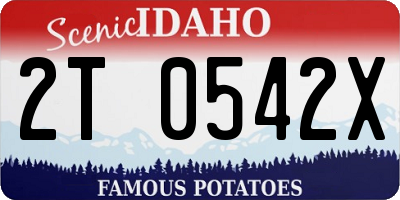 ID license plate 2T0542X