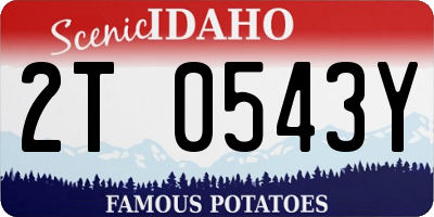 ID license plate 2T0543Y