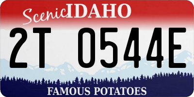 ID license plate 2T0544E