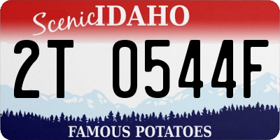 ID license plate 2T0544F