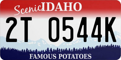 ID license plate 2T0544K