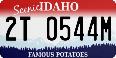 ID license plate 2T0544M