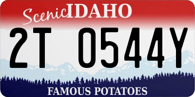 ID license plate 2T0544Y